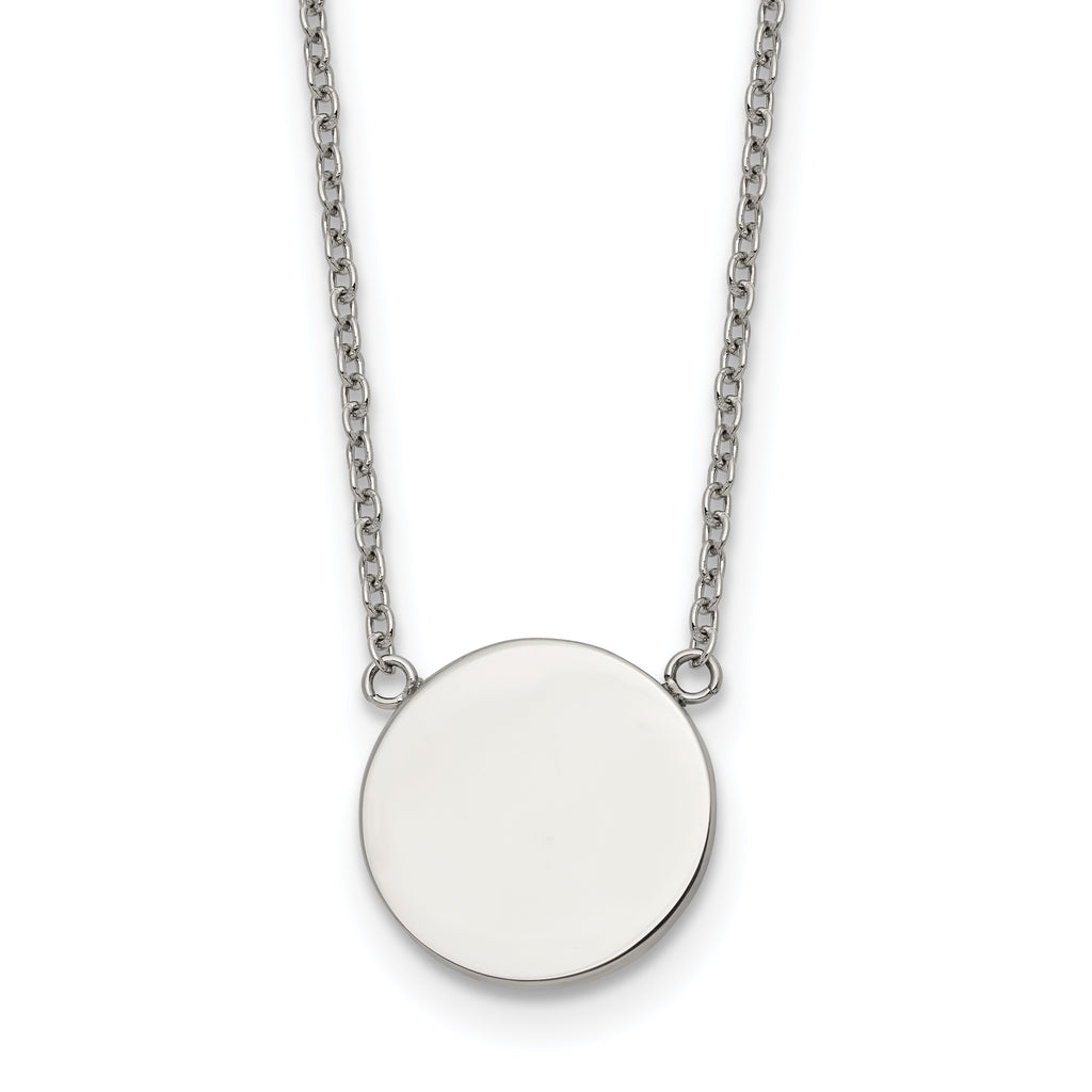 Polished Stainless Steel Cable Chain Necklace 1mm
