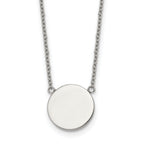 Polished Stainless Steel Cable Chain Necklace 1mm