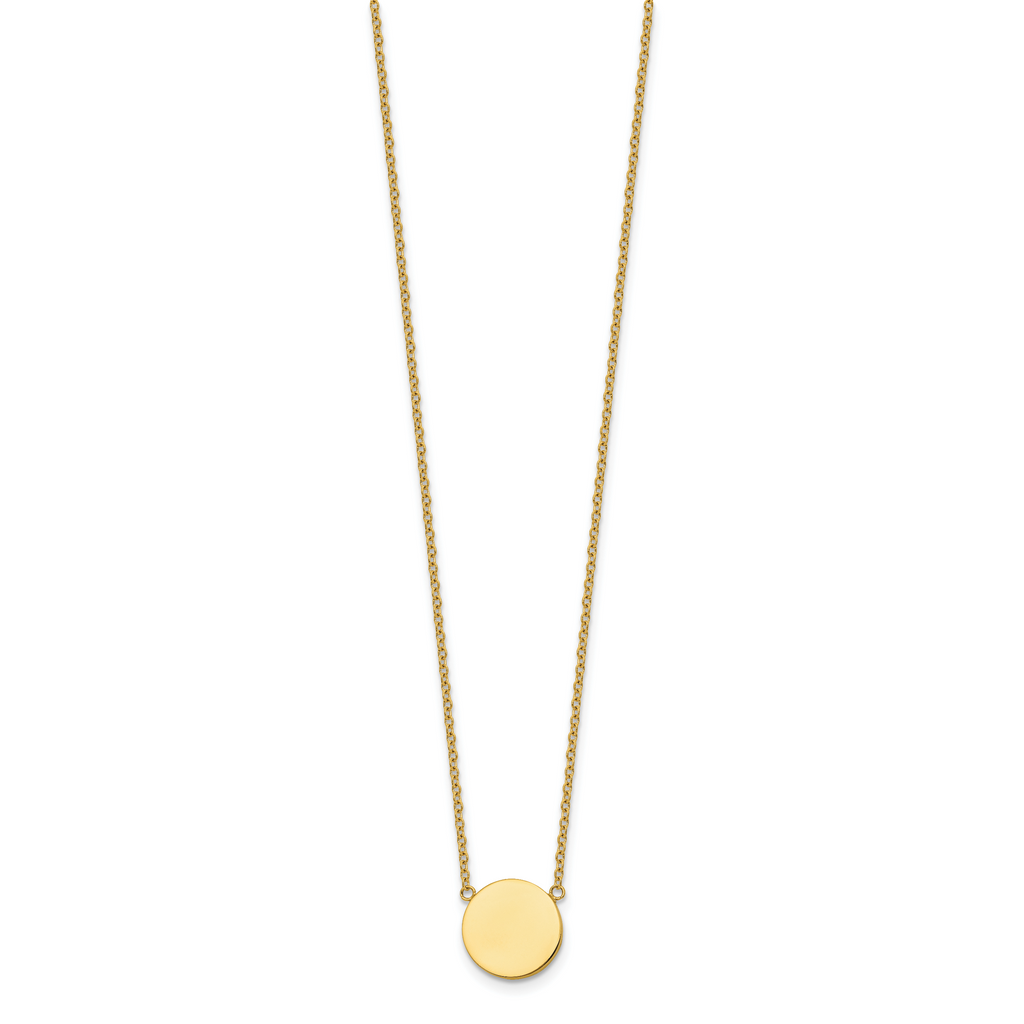 Polished Gold-Tone Stainless Steel Cable Chain Necklace 1mm