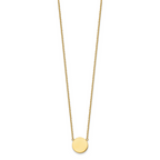 Polished Gold-Tone Stainless Steel Cable Chain Necklace 1mm
