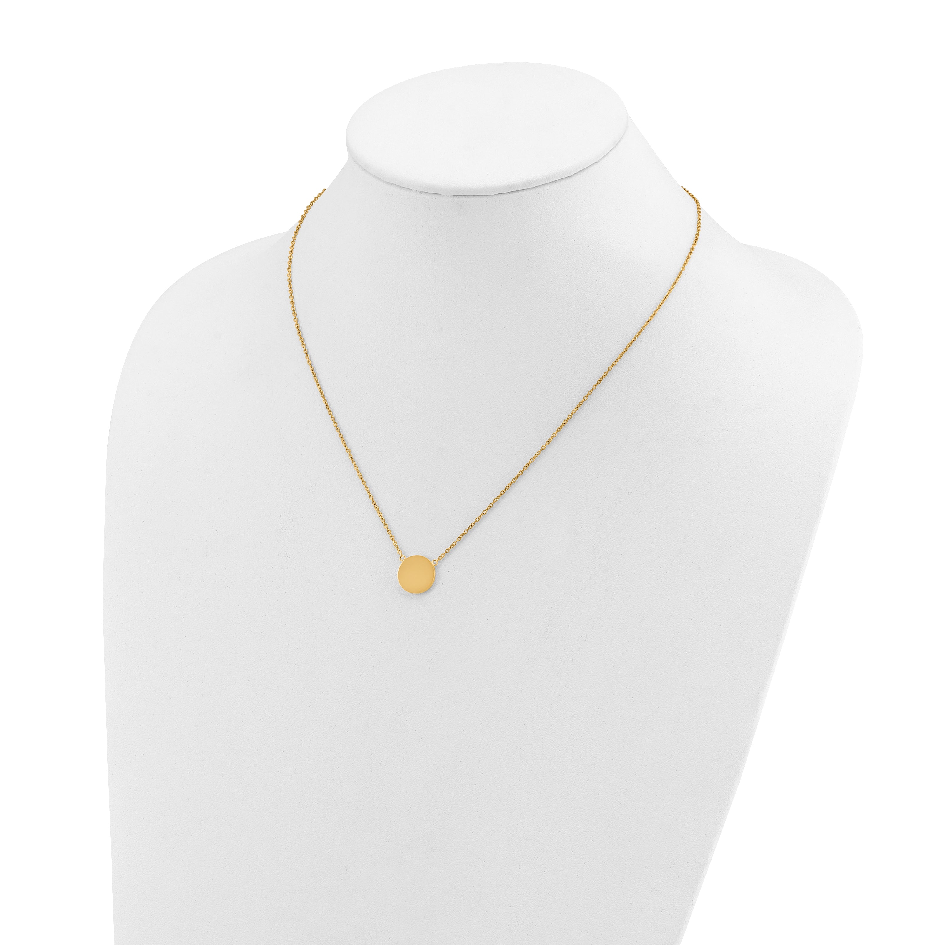 Polished Gold-Tone Stainless Steel Cable Chain Necklace 1mm