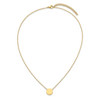 Polished Gold-Tone Stainless Steel Cable Chain Necklace 1mm