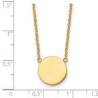 Polished Gold-Tone Stainless Steel Cable Chain Necklace 1mm