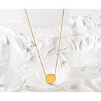 Polished Gold-Tone Stainless Steel Cable Chain Necklace 1mm