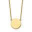 Polished Gold-Tone Stainless Steel Cable Chain Necklace 1mm