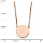 Polished Rose-Tone Stainless Steel Cable Chain Necklace 1mm