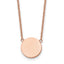 Polished Rose-Tone Stainless Steel Cable Chain Necklace 1mm