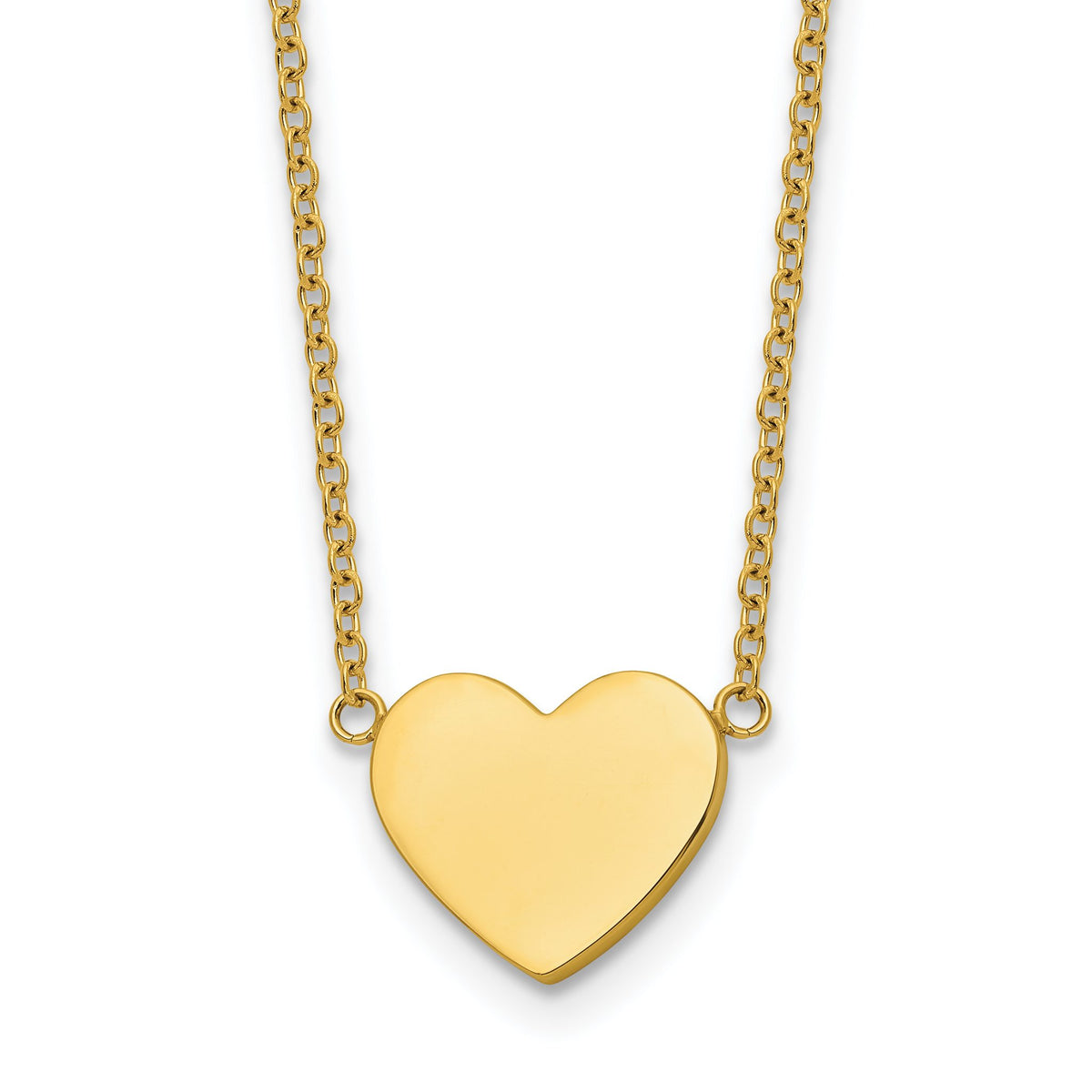 On Cable Necklace in Yellow IP-Plated Stainless Steel, 16 Inch - Sophia Jewelers Main image