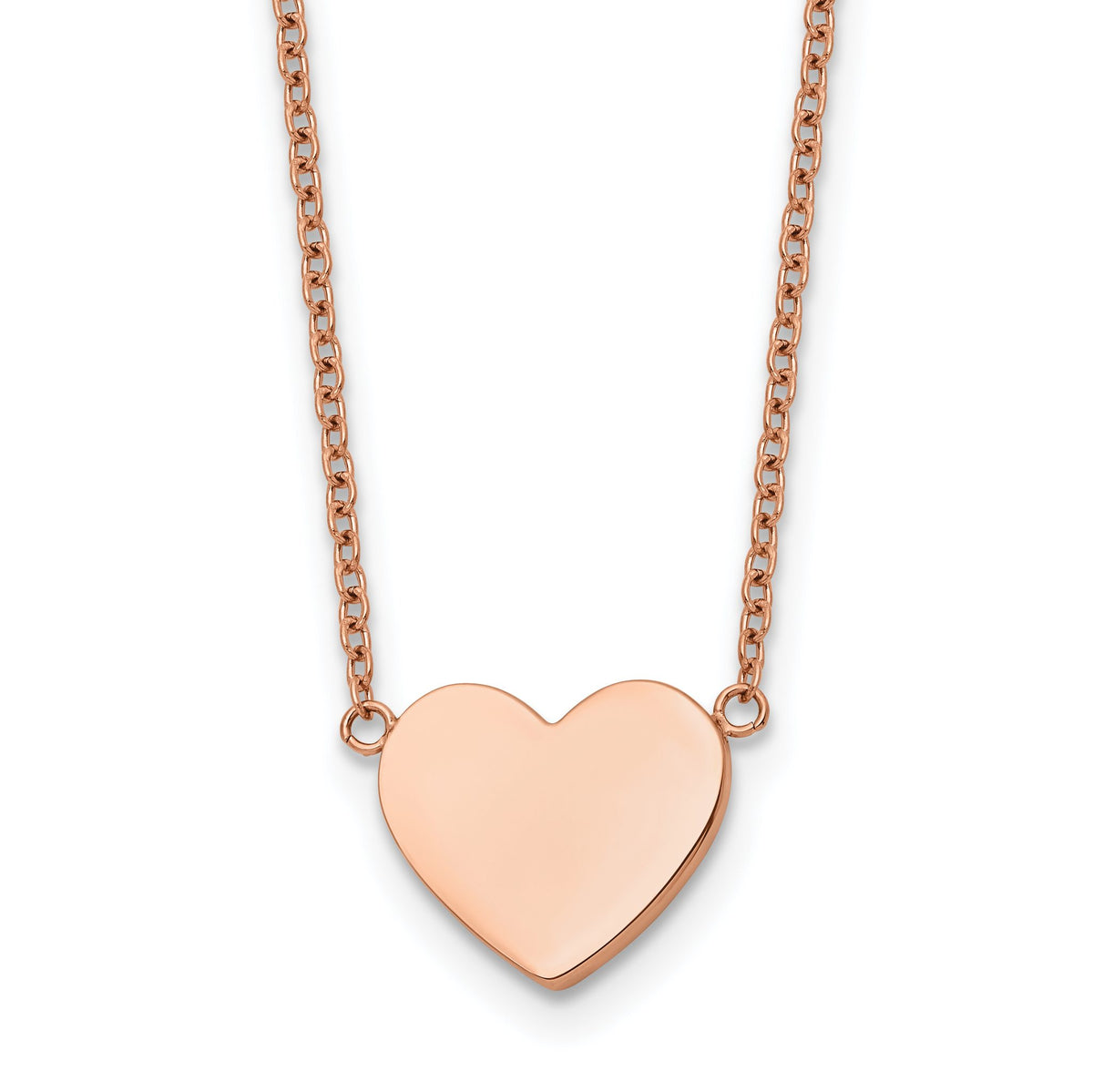 On Cable Necklace in Rose IP-Plated Stainless Steel, 16 Inch - Sophia Jewelers Main image