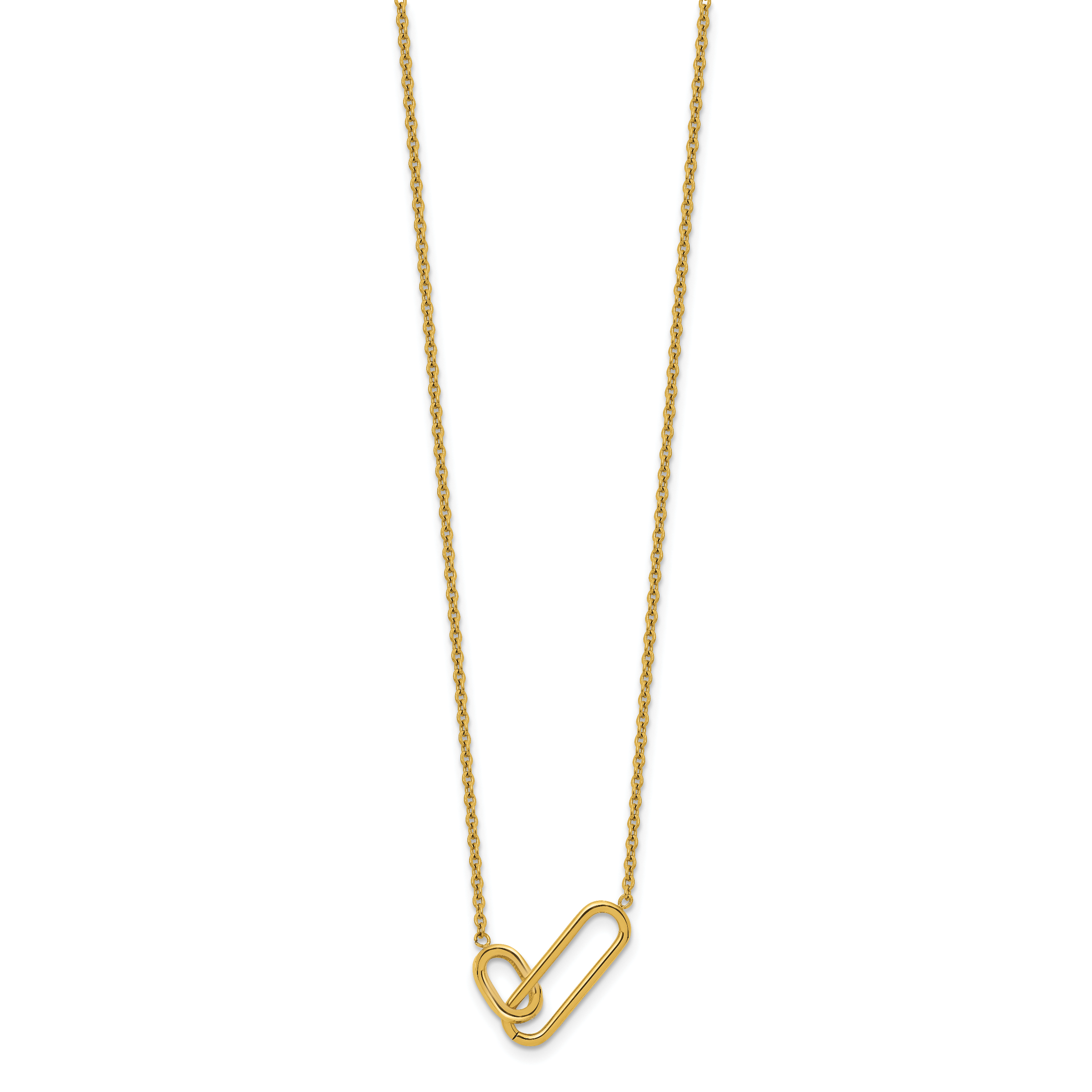 Polished Gold-Tone Stainless Steel Necklace 1.1mm