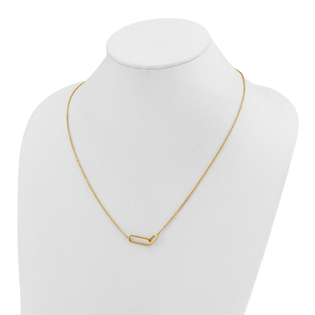 Polished Gold-Tone Stainless Steel Necklace 1.1mm