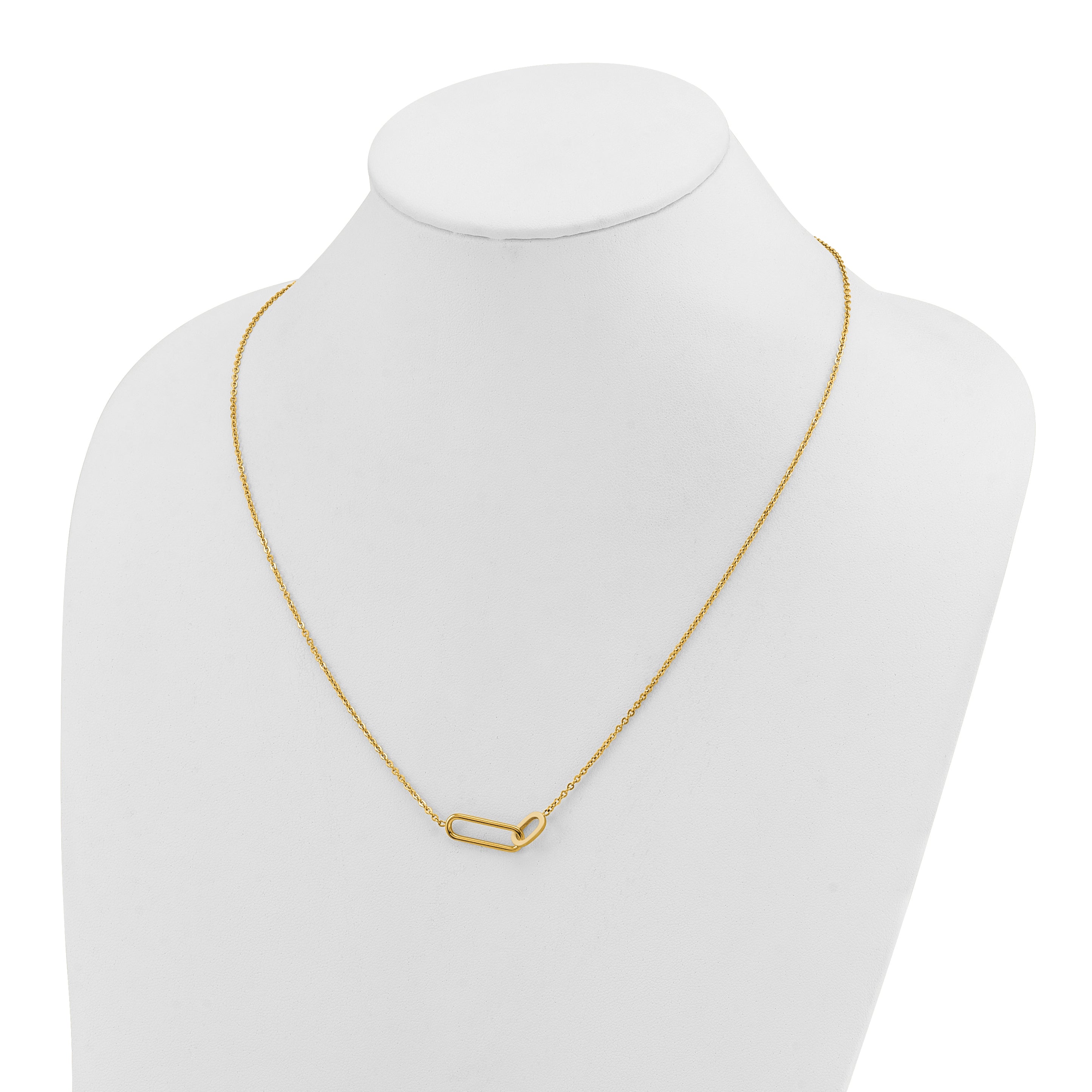 Polished Gold-Tone Stainless Steel Necklace 1.1mm