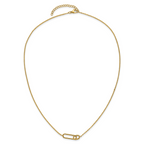 Polished Gold-Tone Stainless Steel Necklace 1.1mm