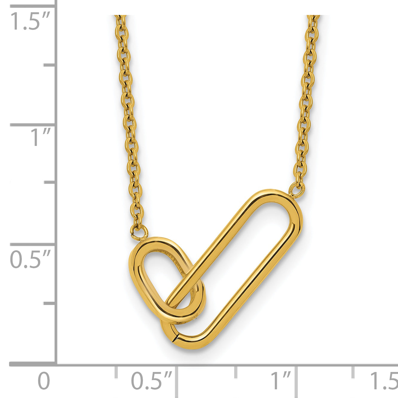 Polished Gold-Tone Stainless Steel Necklace 1.1mm