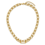 Polished Gold-Tone Stainless Steel Necklace 6mm