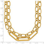 Polished Gold-Tone Stainless Steel Necklace 6mm