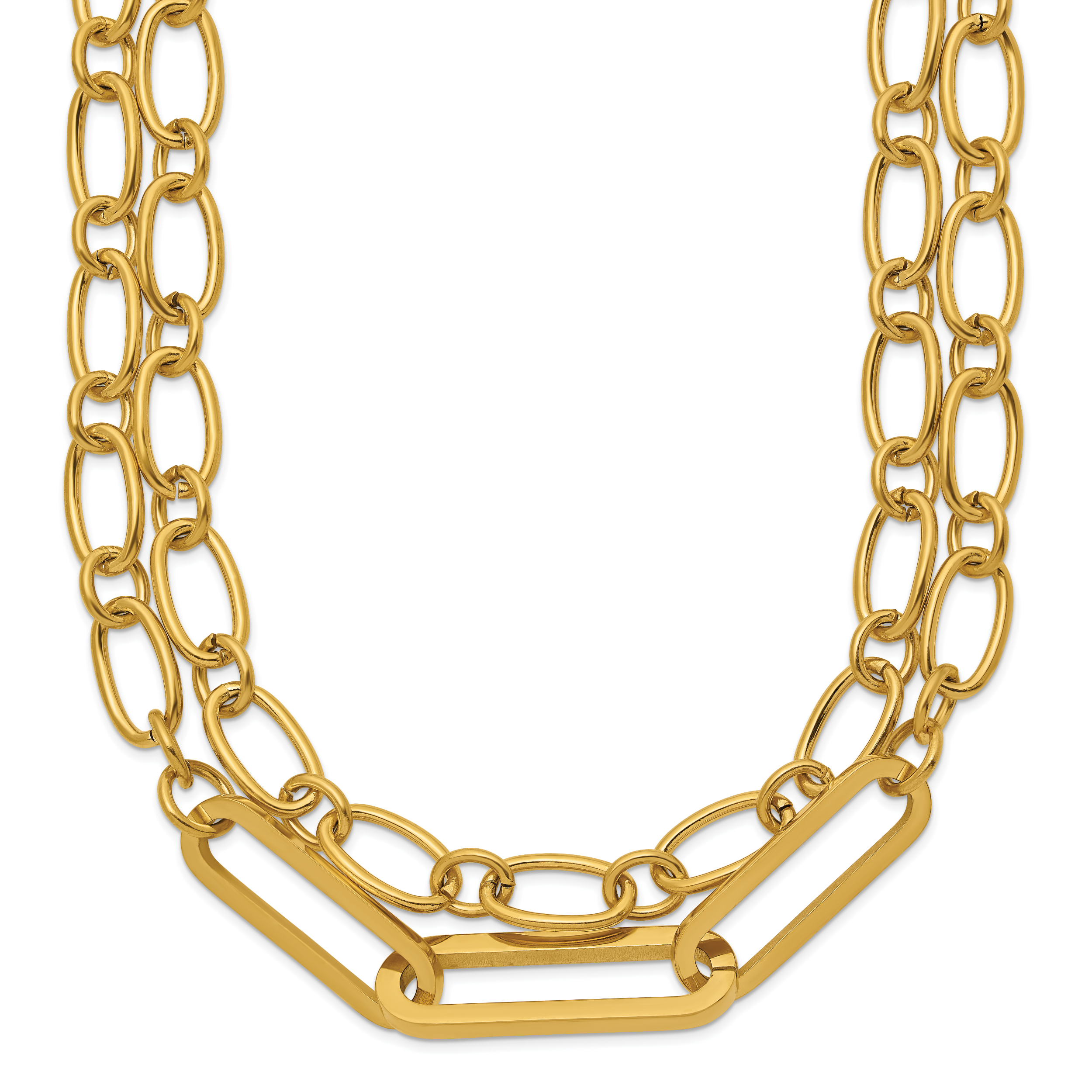 Polished Gold-Tone Stainless Steel Necklace 6mm Main image