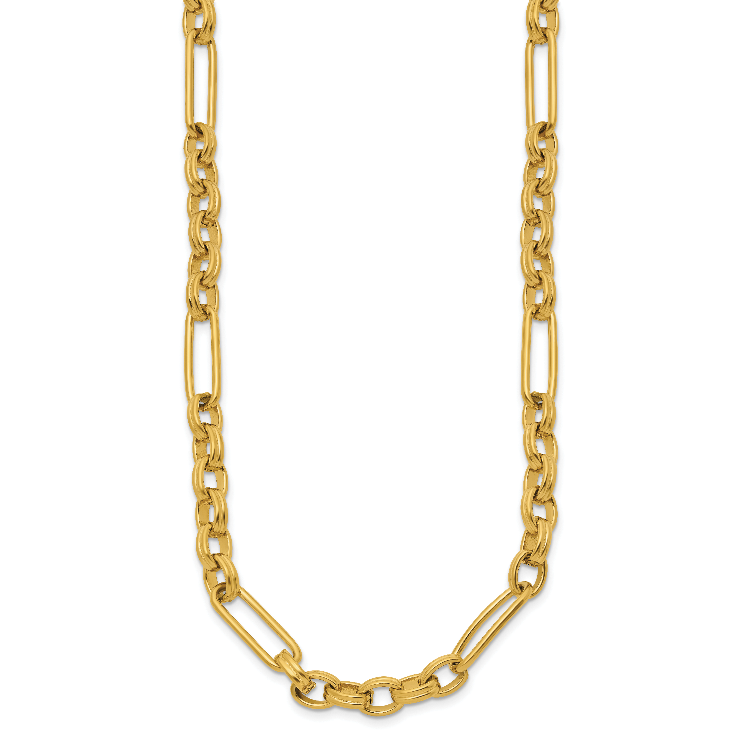 Polished Gold-Tone Stainless Steel Necklace 6.6mm