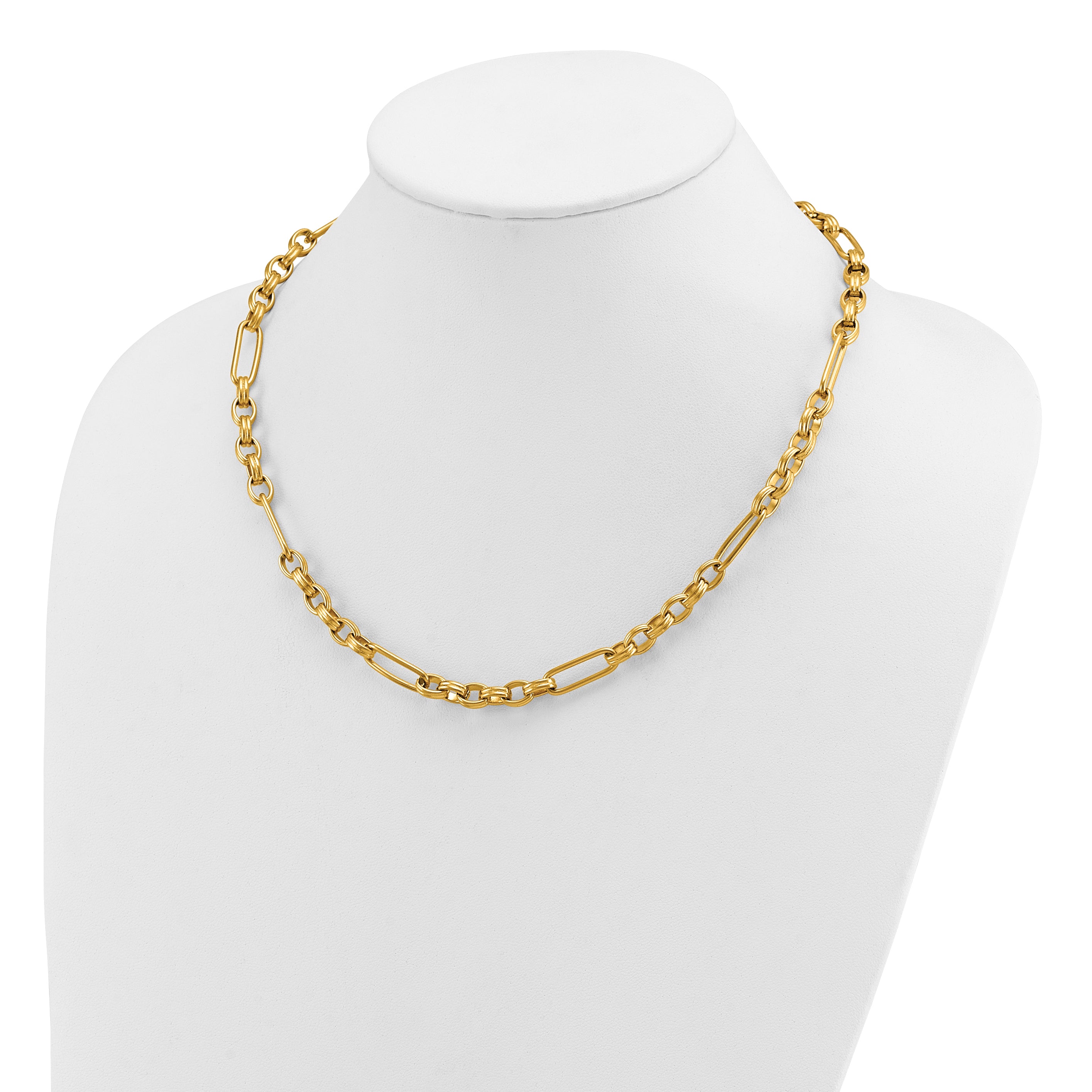 Polished Gold-Tone Stainless Steel Necklace 6.6mm