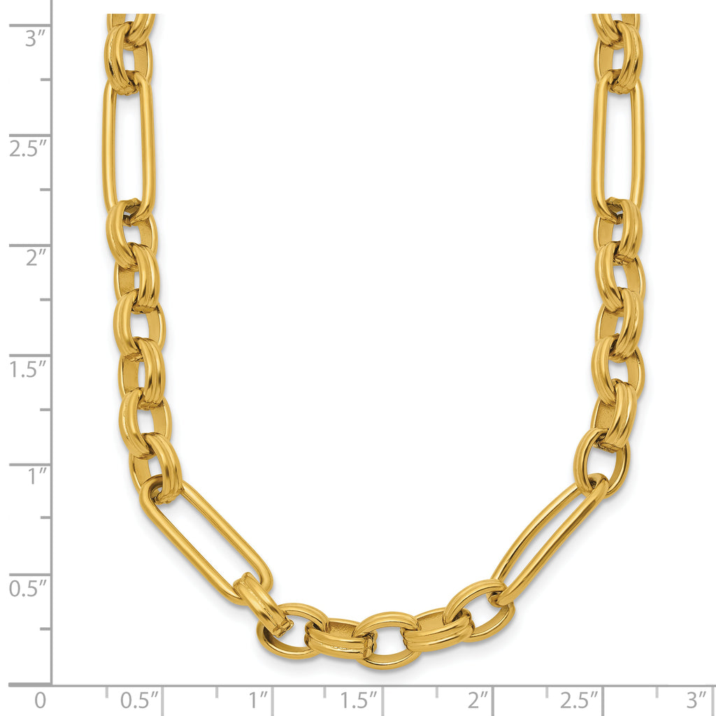 Polished Gold-Tone Stainless Steel Necklace 6.6mm