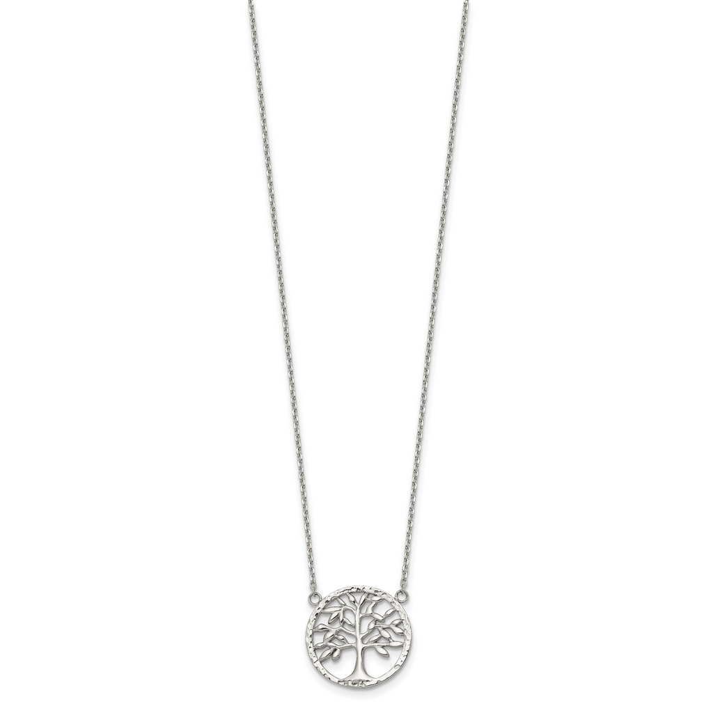 Polished Textured Stainless Steel Cable Chain Pendant Necklace 1mm