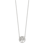Polished Textured Stainless Steel Cable Chain Pendant Necklace 1mm