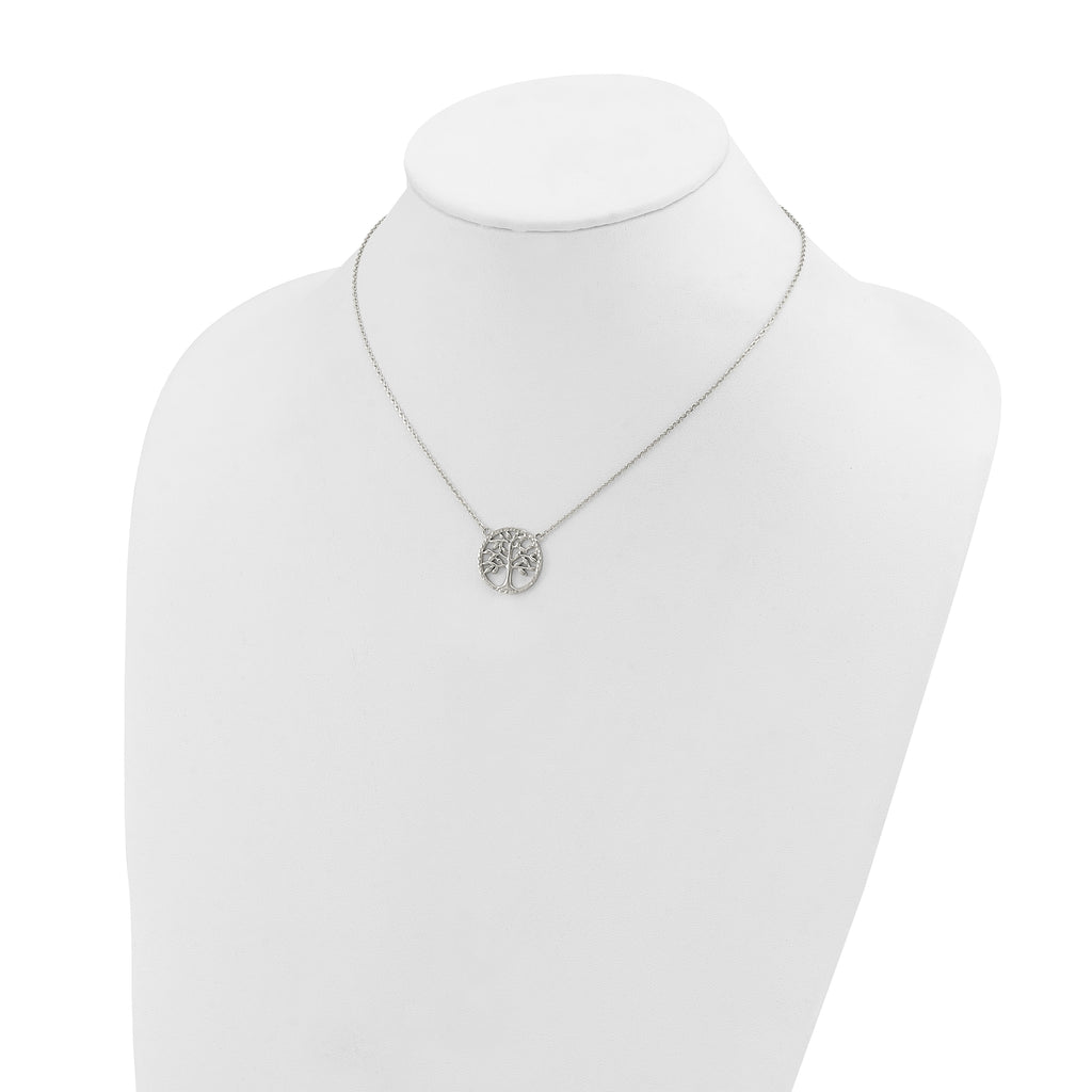 Polished Textured Stainless Steel Cable Chain Pendant Necklace 1mm