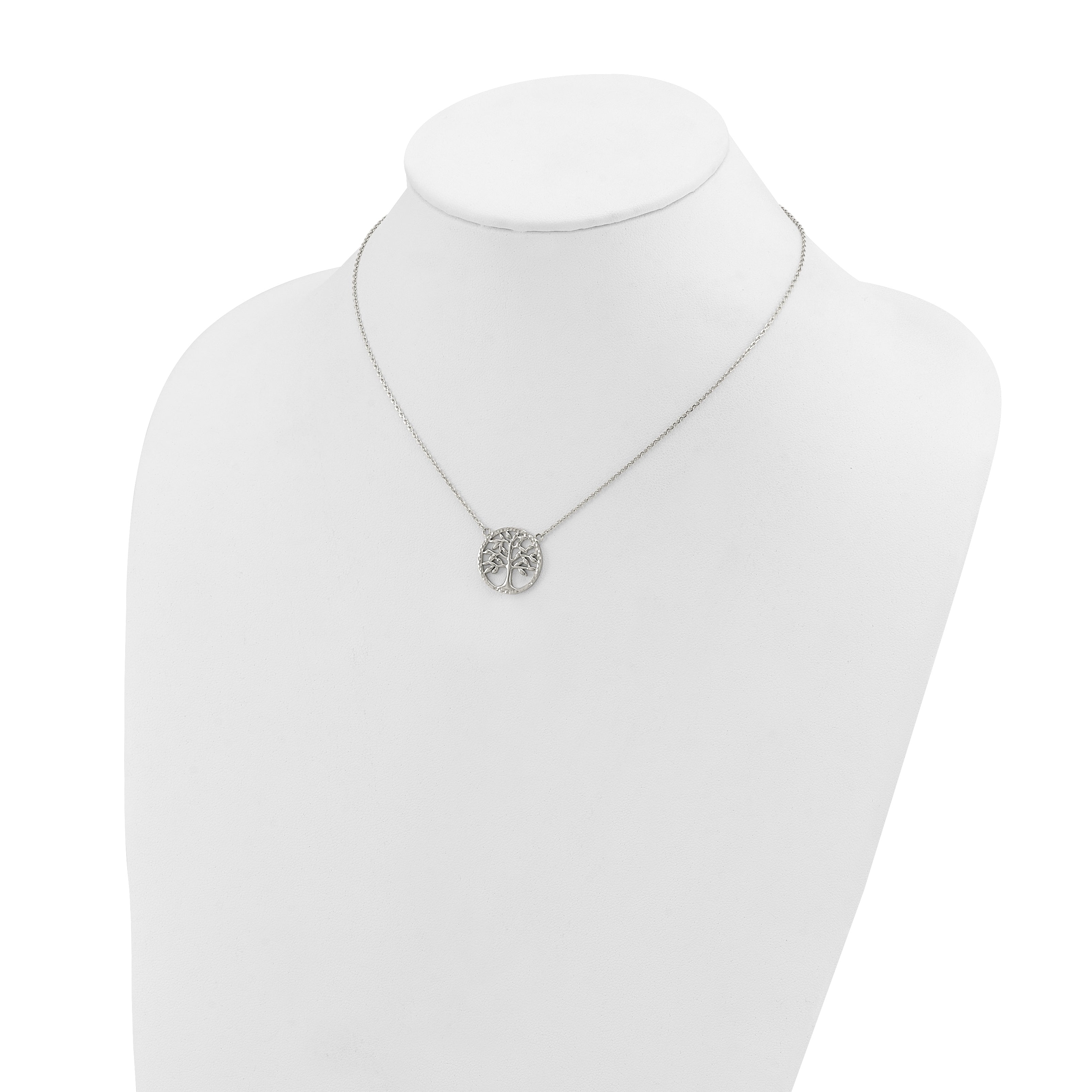 Polished Textured Stainless Steel Cable Chain Pendant Necklace 1mm