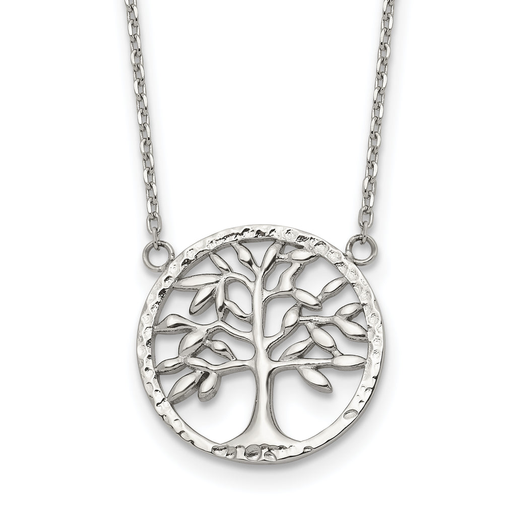 Polished Textured Stainless Steel Cable Chain Pendant Necklace 1mm