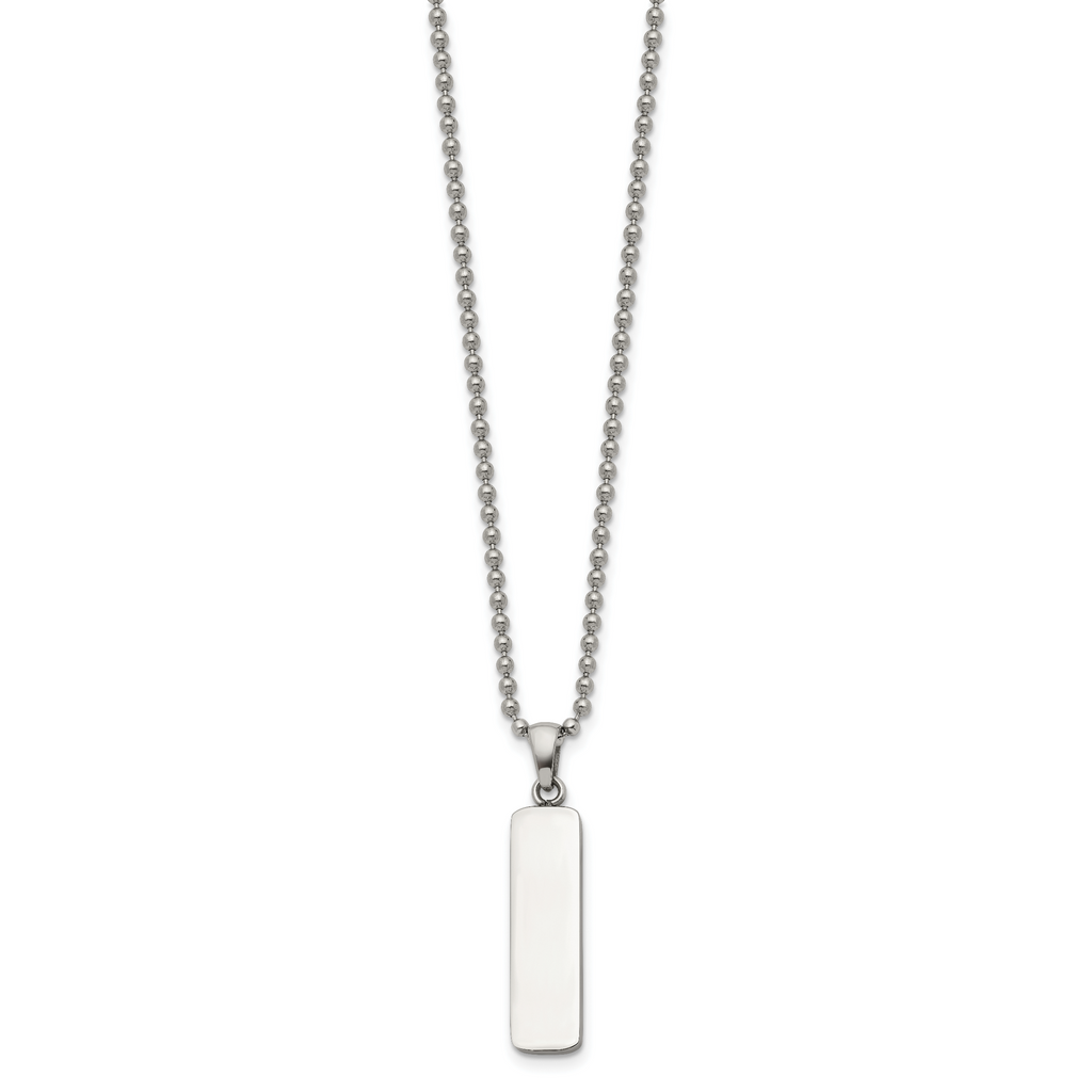Polished Stainless Steel Ball (Beaded) Chain Pendant Necklace 2mm