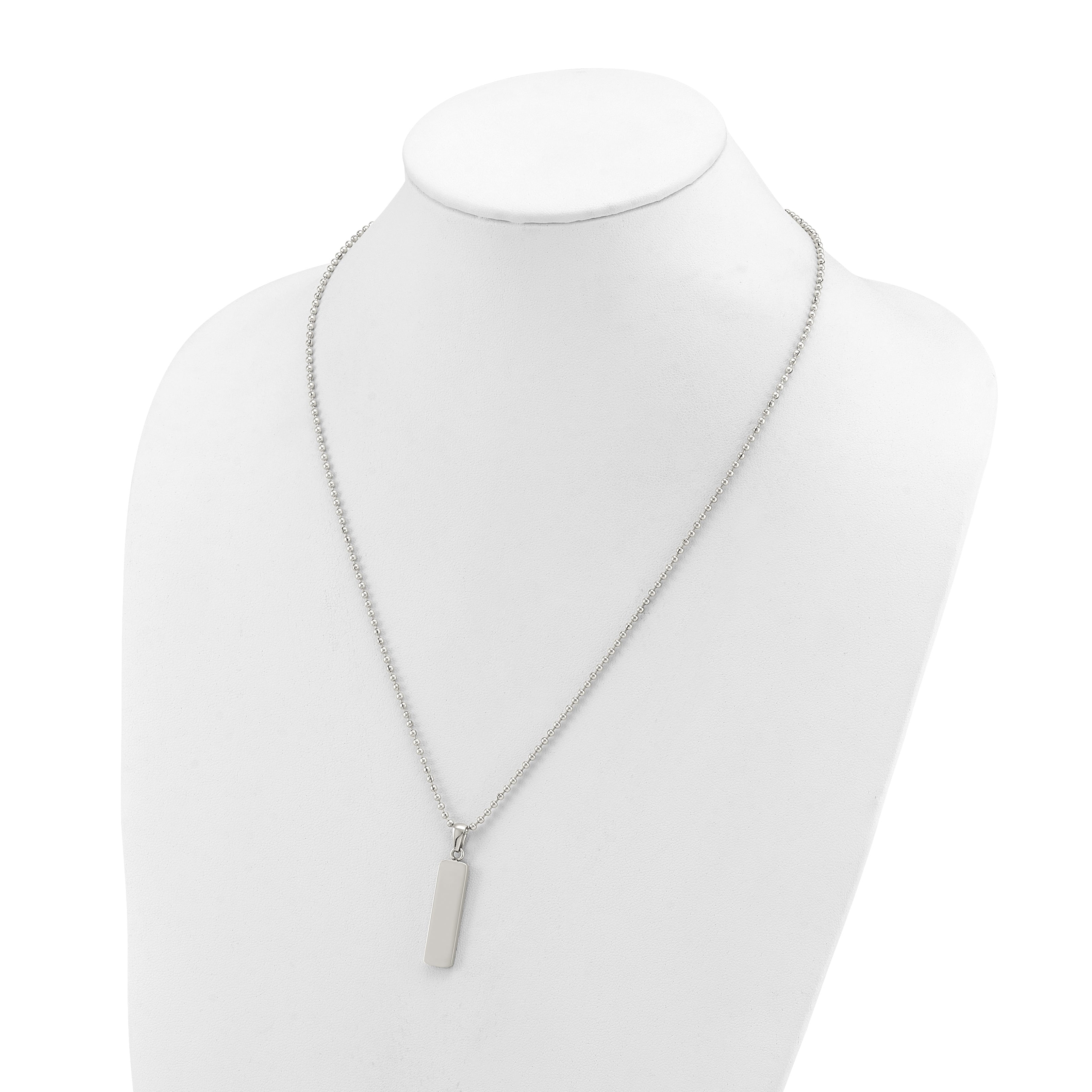 Polished Stainless Steel Ball (Beaded) Chain Pendant Necklace 2mm