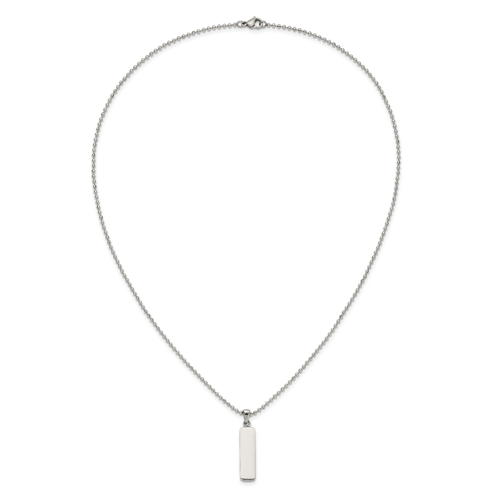 Polished Stainless Steel Ball (Beaded) Chain Pendant Necklace 2mm