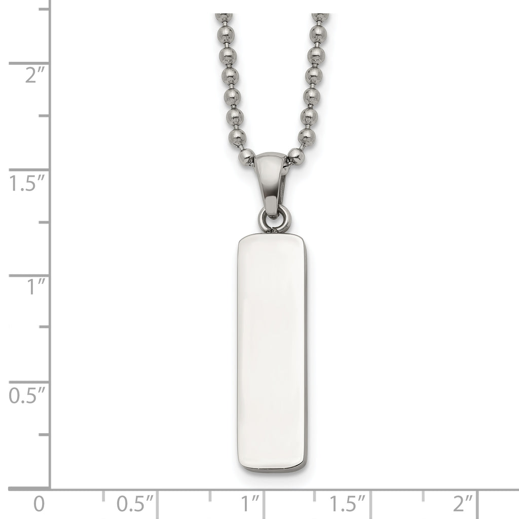 Polished Stainless Steel Ball (Beaded) Chain Pendant Necklace 2mm