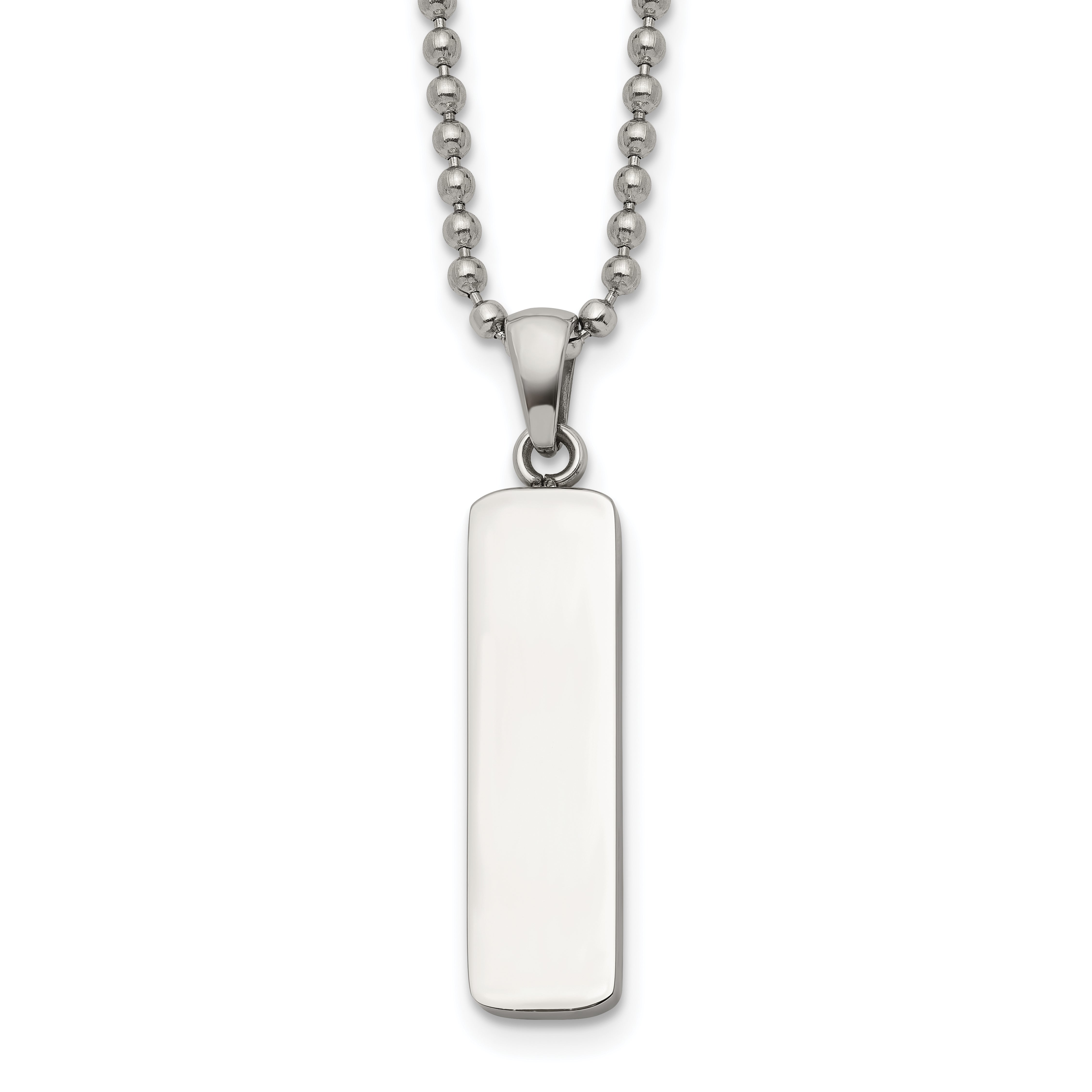 Polished Stainless Steel Ball (Beaded) Chain Pendant Necklace 2mm Main image
