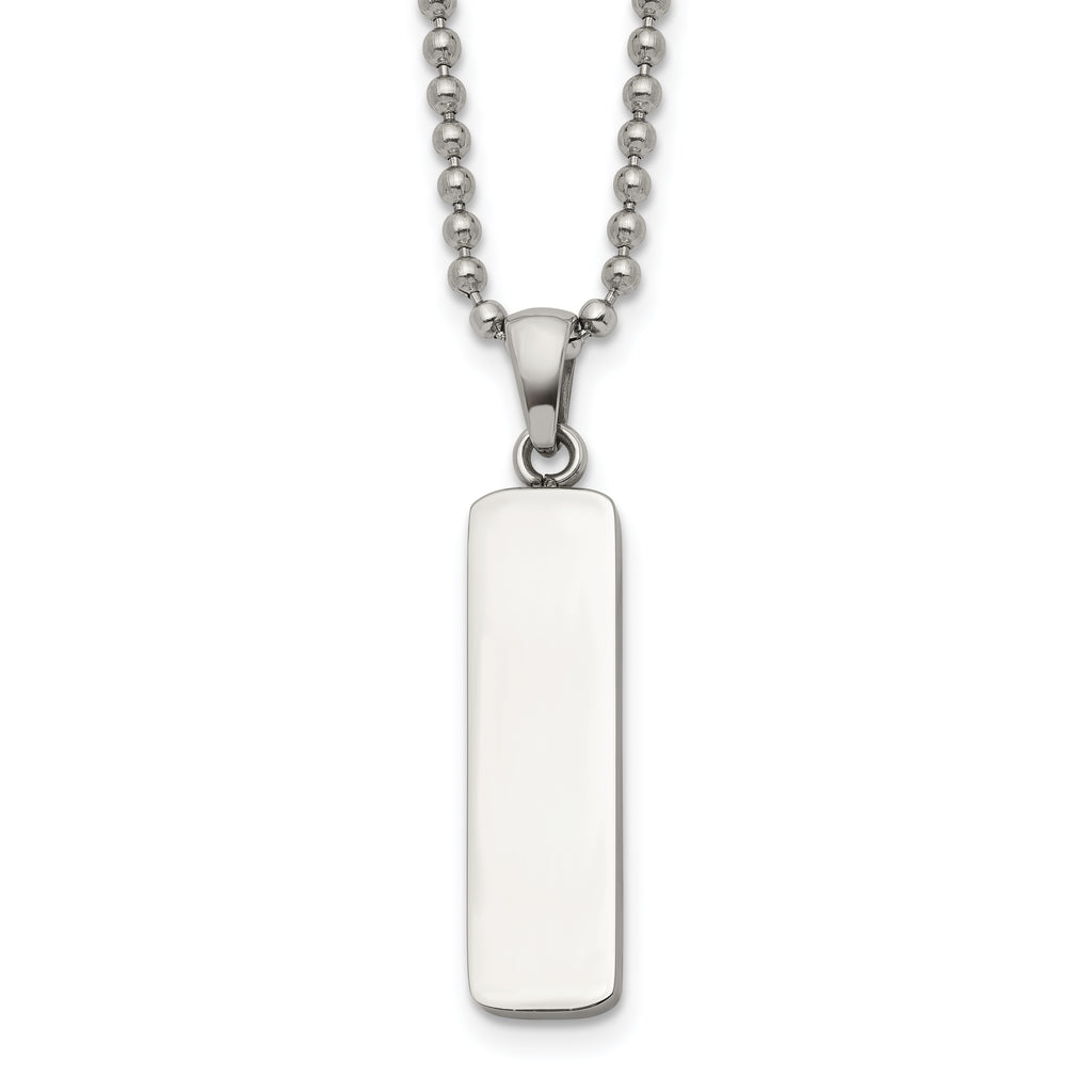 Polished Stainless Steel Ball (Beaded) Chain Pendant Necklace 2mm