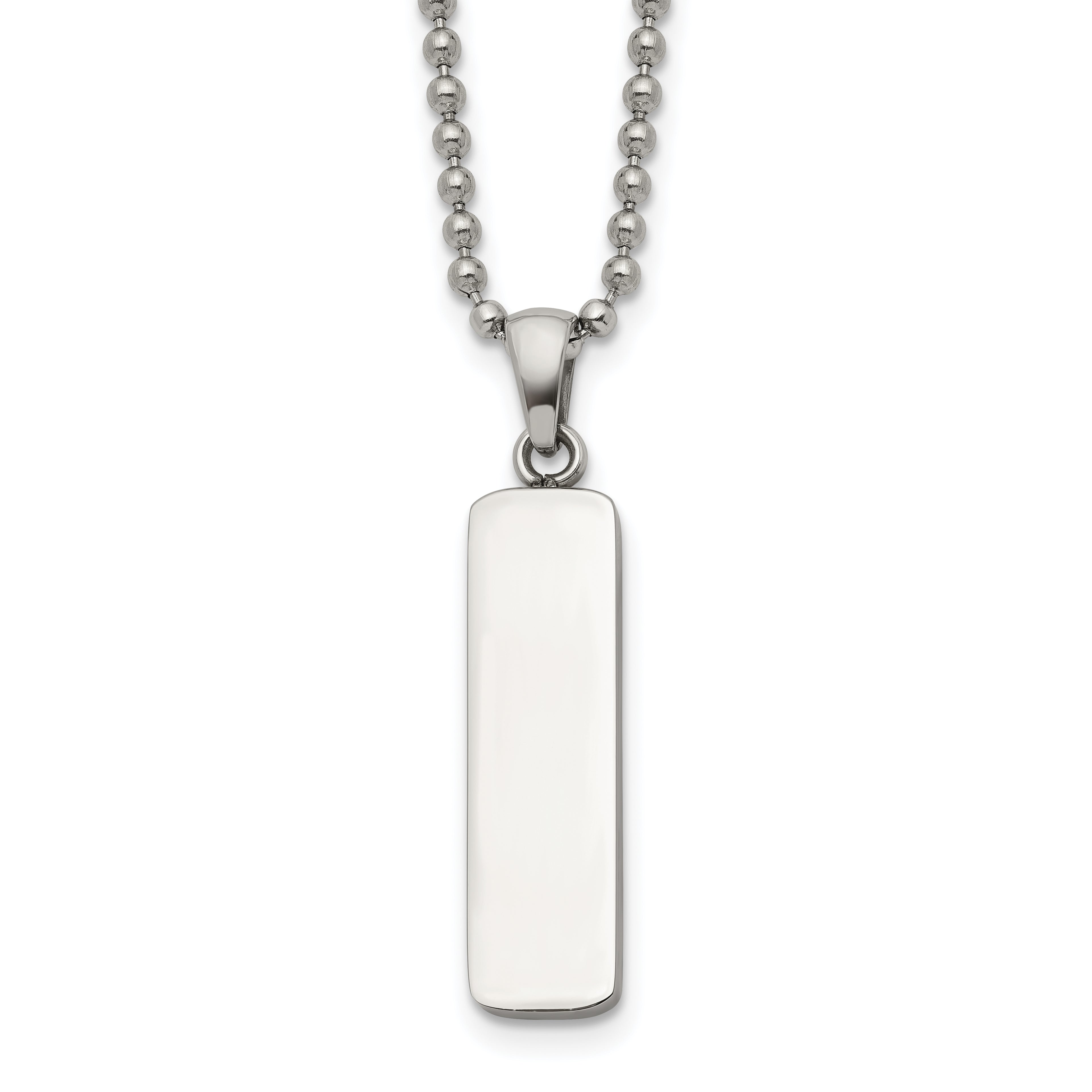 Polished Stainless Steel Ball (Beaded) Chain Pendant Necklace 2mm
