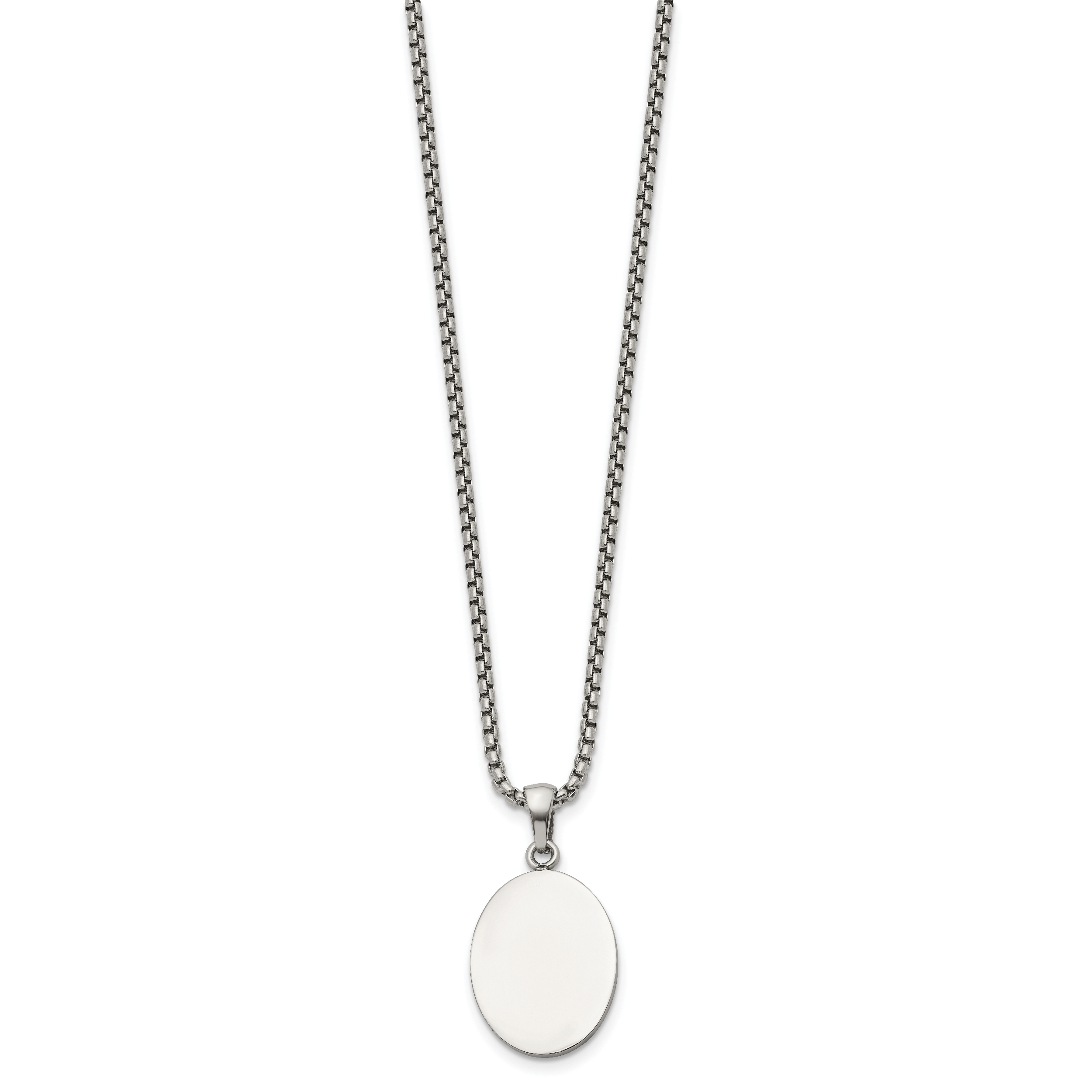 Polished Stainless Steel Box Chain Necklace 2mm Secondary image