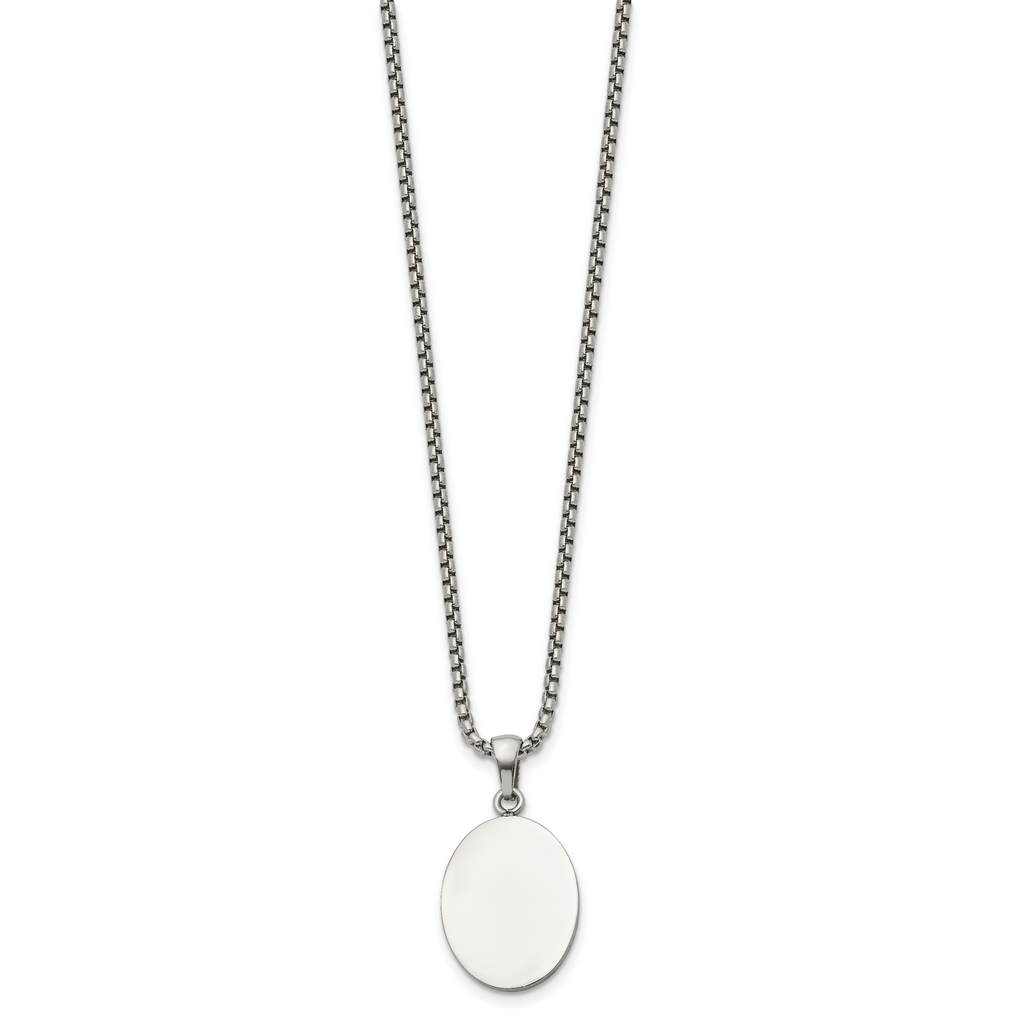 Polished Stainless Steel Box Chain Necklace 2mm