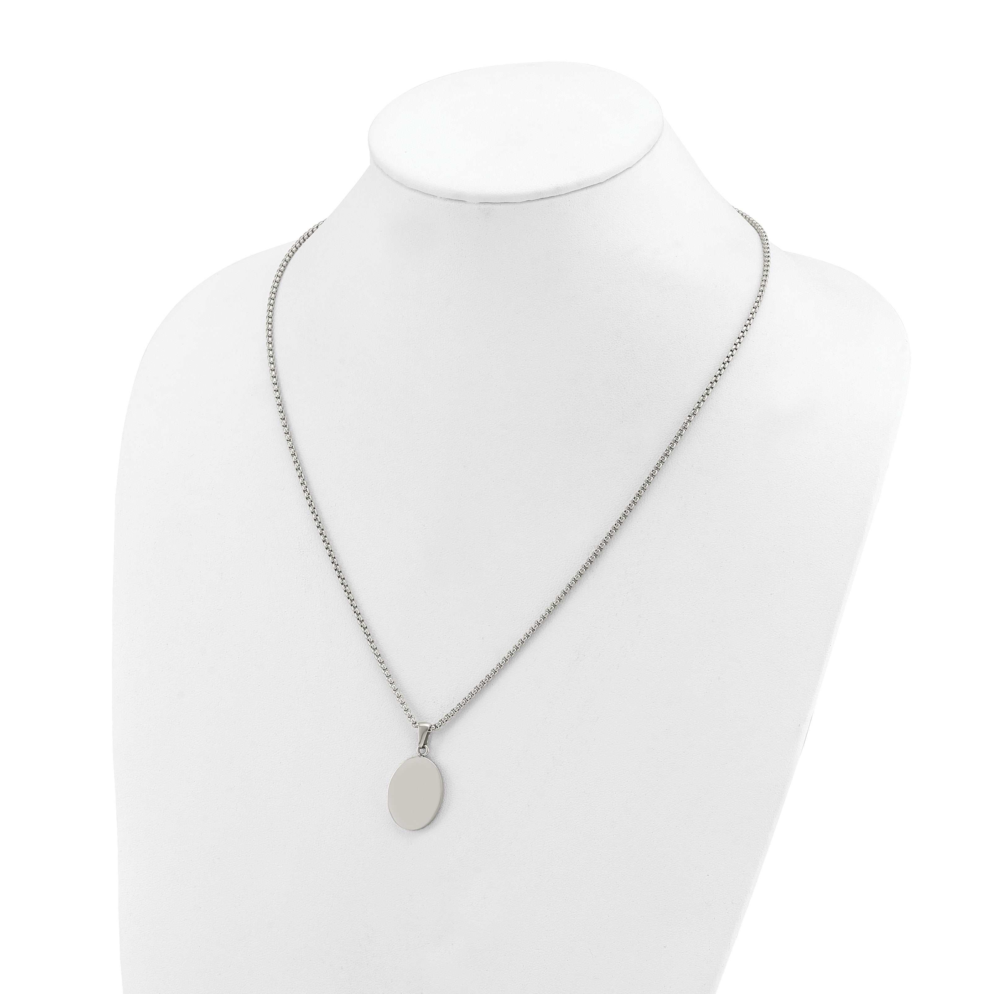 Polished Stainless Steel Box Chain Necklace 2mm