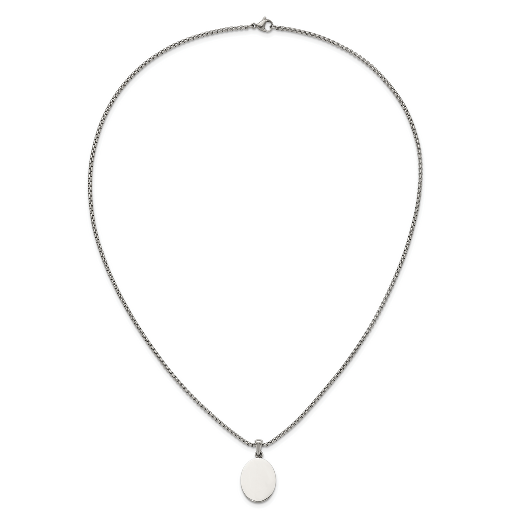 Polished Stainless Steel Box Chain Necklace 2mm