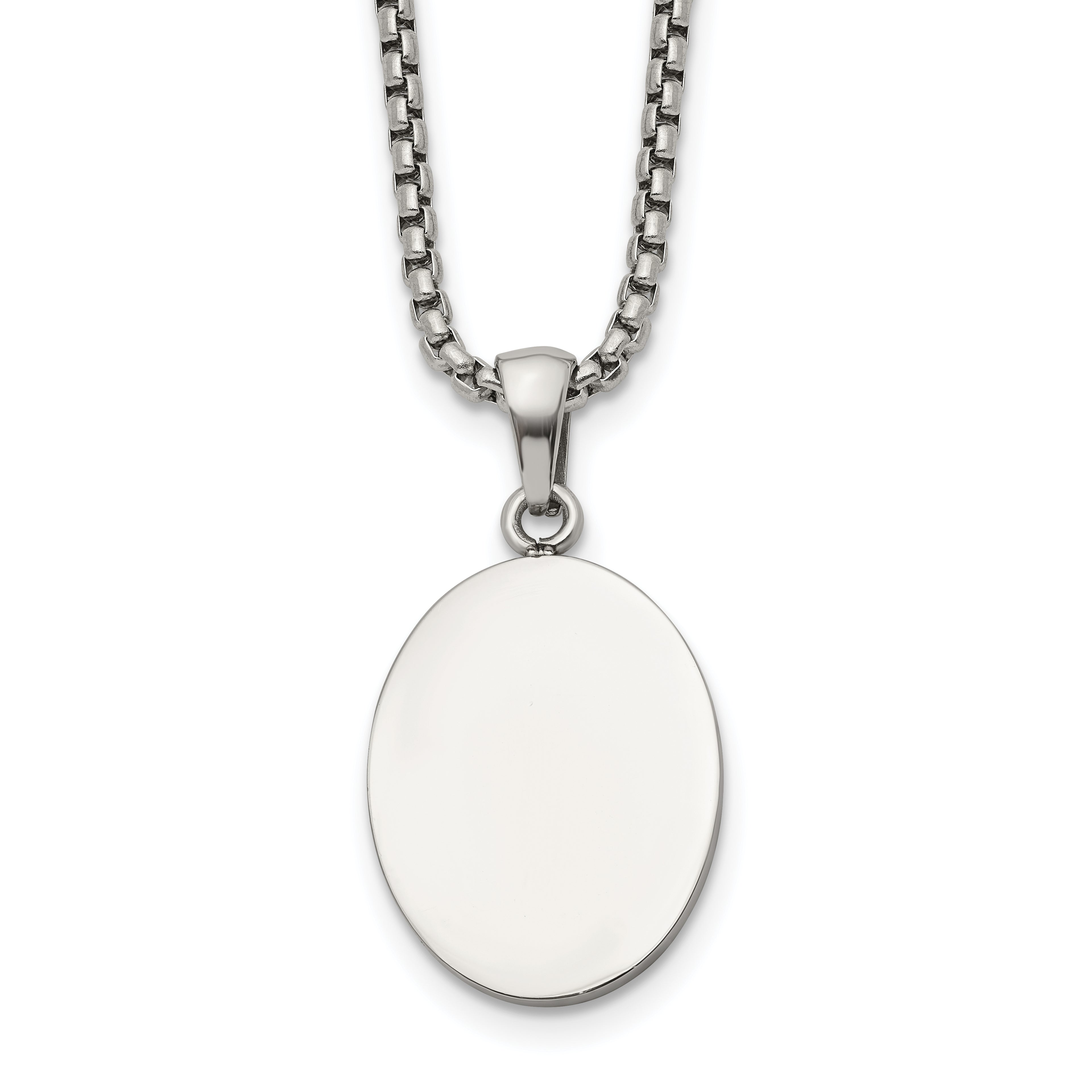 Polished Stainless Steel Box Chain Necklace 2mm