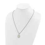 Brushed and Polished Stainless Steel Box Chain Necklace