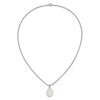 Brushed and Polished Stainless Steel Box Chain Necklace