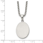 Brushed and Polished Stainless Steel Box Chain Necklace