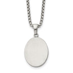 Brushed and Polished Stainless Steel Box Chain Necklace