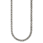 Men's Polished Stainless Steel Open Link Chain Necklace 5mm