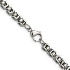 Men's Polished Stainless Steel Open Link Chain Necklace 5mm