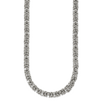 Men's Polished Byzantine Stainless Steel Chain Necklace 6mm