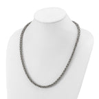 Men's Polished Byzantine Stainless Steel Chain Necklace 6mm