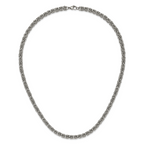 Men's Polished Byzantine Stainless Steel Chain Necklace 6mm